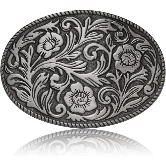 Wome Antique Rose Texas Cowboy Cowgirls Christmas Halloween Gifts  Belt Buckle main image 5